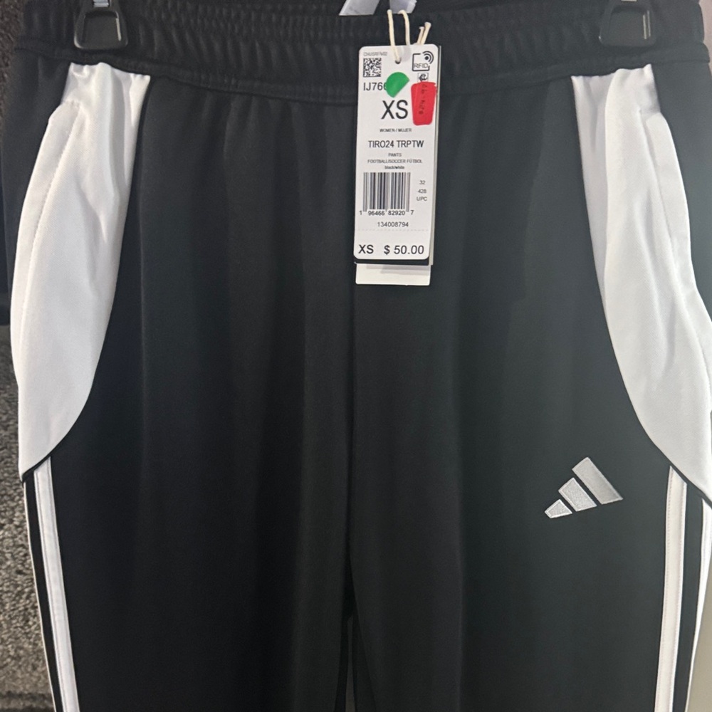 Adidas Kids Black and White Joggers
